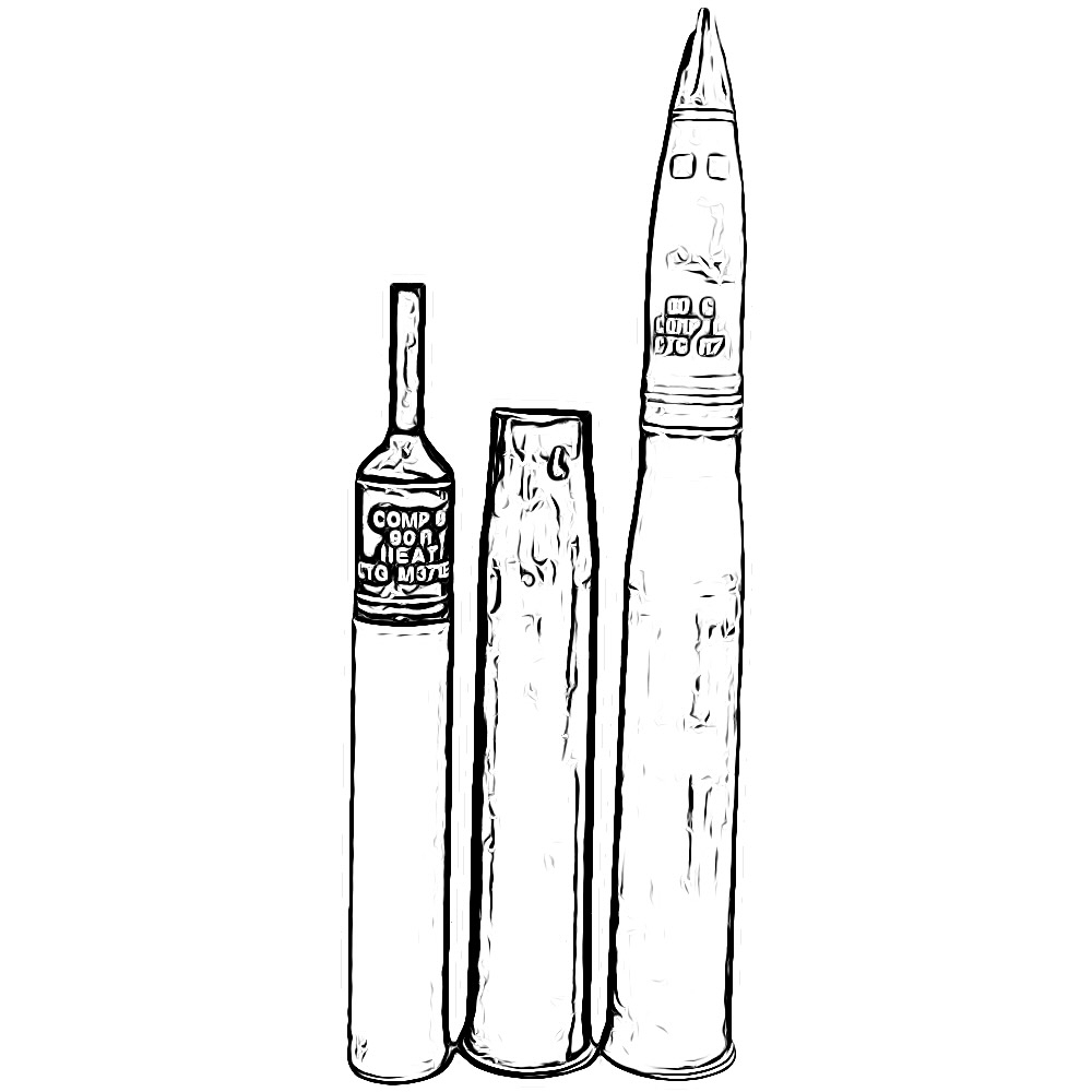 90mm Ammunition listing of all available items in 90mm