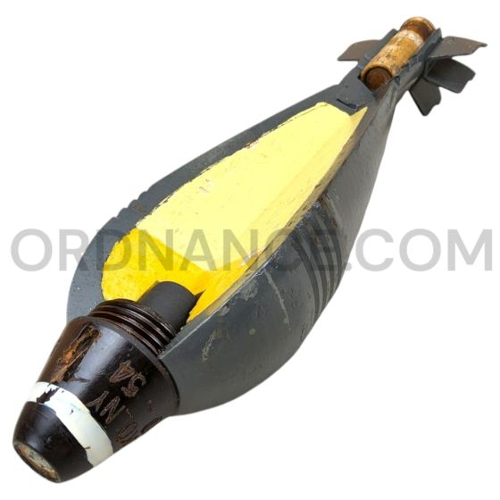 82mm Cutaway Mortar Round with Dummy Training Fuze and