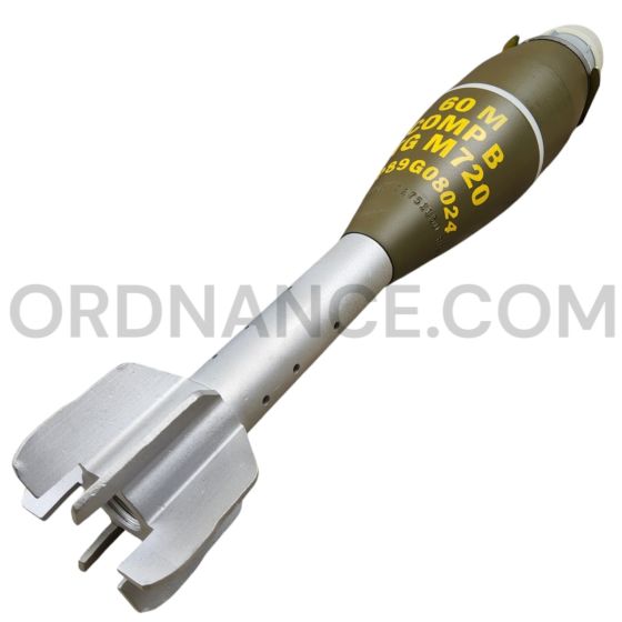 60mm M720 High Explosive Mortar Round in Fiber Tube with