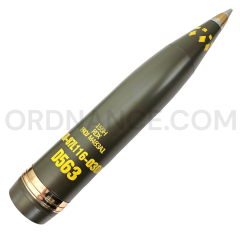 155mm M483A1 Dual-Purpose Improved Conventional Munition (DPICM) Projectile with M501A1 Mechanical Time & Superquick Fuze
