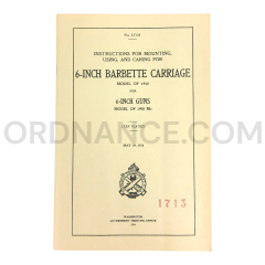 6-inch Model of 1910 Barbette Carriage Instruction Manual