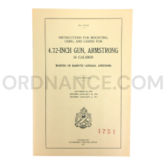 4.72"/50cal Armstrong Gun Instruction Manual Mounted on Barbette Carriage Armstrong