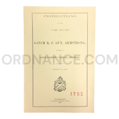 6-inch R.F. Armstrong Gun Instruction Manual Mounted on 6-Inch Barbette Carriage Armstrong