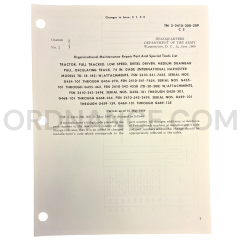 Technical Manual Change 2 (TM 5-2410-200-20P) for Low-Speed Full-Tracked Tractor June 1969 FSN 2410-541-7655
