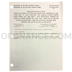 Technical Manual Change 1 (TM 5-2410-205-20) for International Harvester Model TD-24-241 Tractor March 1963 FSN 2410-542-2338