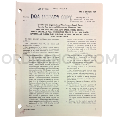 Technical Manual Change 4 (TM 5-2410-206-12P) for Caterpillar Model D-8 Tractor March 1965 FSN 2410-453-6816