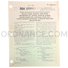 Technical Manual Change 1 (TM 5-2420-200-15) for Caterpillar Model 830M Tractor February 1965 FSN 2420-806-0031