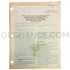 Technical Manual Change 1 (TM 5-2420-219-15) for Model 100 (4x4) MC Tractor July 1969 FSN 2420-902-3084