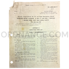 Technical Manual Change 4 (TM 5-2805-200-15) for West Bend Model G35912 Gasoline Outboard Motor September 1969 FSN 2805-646-7987