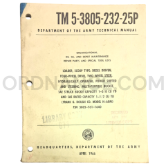 Technical Manual (TM 5-3805-232-25P) for Model H-60M Scoop Type Loader April 1966 FSN 3805-761-1640