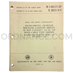 Technical Manual (TM 5-3810-211-35P) for BLH Model 34 Crawler Mounted Crane-Shovel April 1960 FSN 3810-221-2327