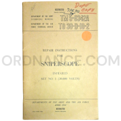 Technical Manual (TM 5-9342A) for Infrared Sniperscope April 1952