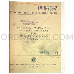Technical Manual (TM 9-208-2) for Cleaning Ordnance Materiel June 1960