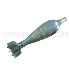 82mm Yugo / Soviet HE mortar round M-37 inert Russian ammunition shell MINT