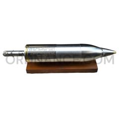 Commemorative 4.2-inch Mortar Round Display Inscribed and Chrome Plated with Brass Accents