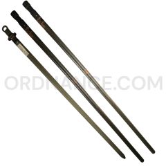 WWII-Era Cannon Sectional Cleaning Staff Set with 75mm Bore Brush Holder – U.S. Tank & Artillery Maintenance Kit