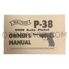 Reproduction of Walther P-38 9mm Auto Pistol Owner's Manual