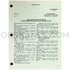 Technical Manual Change 3 (TM 3-1040-209-12) for M10-8 Mechanized Flame Thrower May 1973