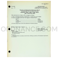 TM 3-1055-456-12 66mm, 4-Tube, M202A1 Rocket Launcher (NSN 1055-00-021-3909) Technical Manual Change 1 Dated: 1975