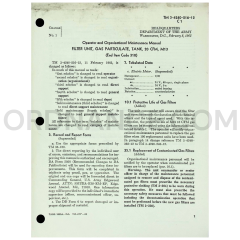 Technical Manual Change 1 (TM 3-4240-216-12) for M13 20 CFM Tank Gas-Particulate Filter Unit February 1965