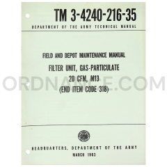 Technical Manual (TM 3-4240-216-35) for M13 20 CFM Tank Gas-Particulate Filter Unit March 1963