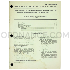 Technical Manual (TM 3-4240-220-20P) for M8A2 Gas-Particulate Filter Unit August 1963 FSN 4240-691-1505