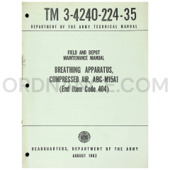 Technical Manual (TM 3-4240-224-35) for ABC-M15A1 Compressed Air Breathing Apparatus August 1962
