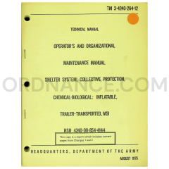 Technical Manual (TM 3-4240-264-12) for M51 Trailer-Transported Inflatable CB Collective Protection Shelter System August 1975