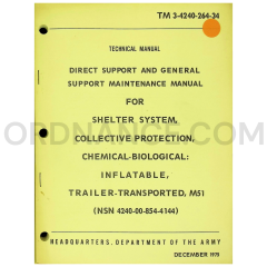 Technical Manual (TM 3-4240-264-34) for M51 Trailer-Transported Inflatable CB Collective Protection Shelter System December 1975