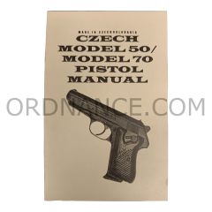 Reproduction of Czech Model 50/Model 70 Pistol Manual