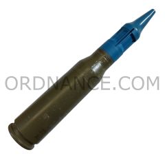 25mm 25x137 Bushmaster TPDS-T M910 round with fired case