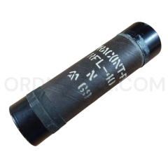 Empty Belgian 40mm ARP-RFL-40N rifle grenade fiber tube for round