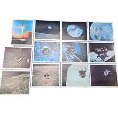 Set of Twelve Original NASA Lithograph Prints Apollo Missions 8, 9, and 10