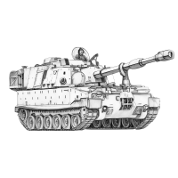 155mm / M109 / M109A1 / M109A2 / M109A3 / M109A4 / M109A5 / M109A6 / M109A7 Self Propelled Howitzer