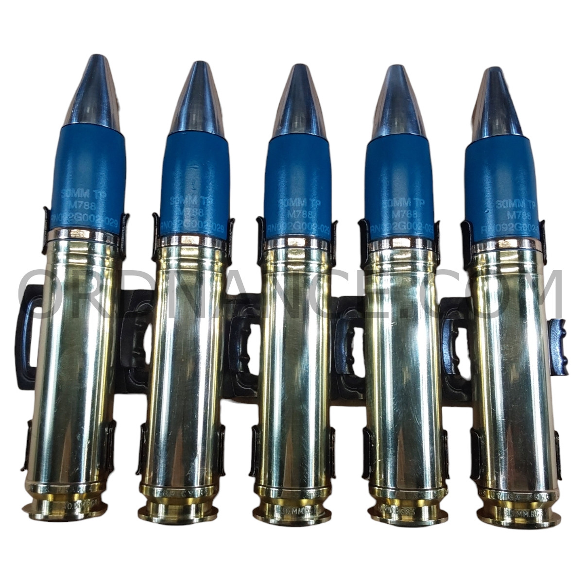 Five, 30mm M788 Target Practice Rounds in Mark links