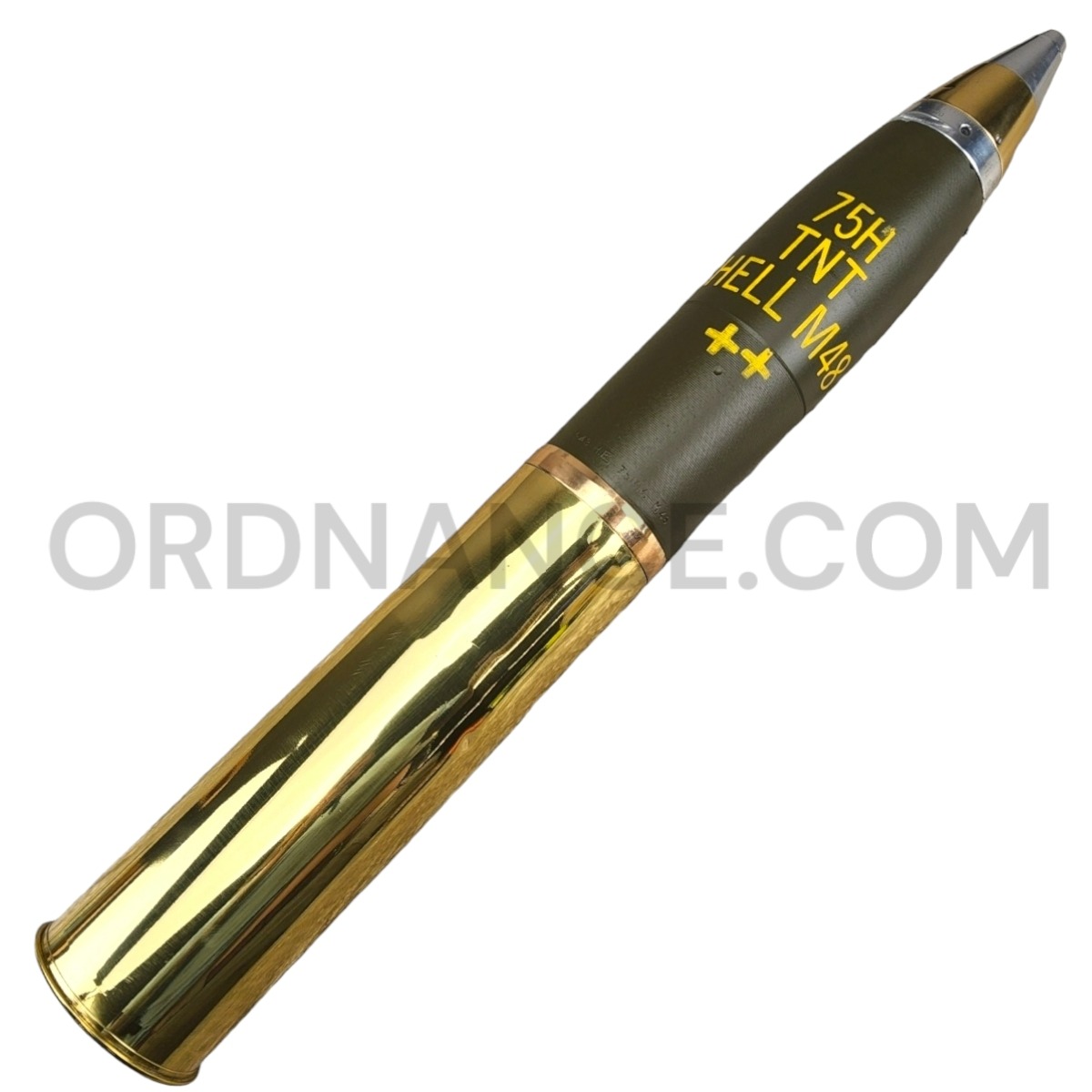 75mm M48 Explosive Round With M5A1 Type 1 Brass Case